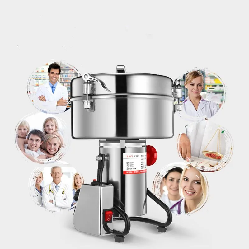 Moulin à grains Commercial 4500G, haute vitesse 4500W, pour céréales, matériaux médicinaux, épices,