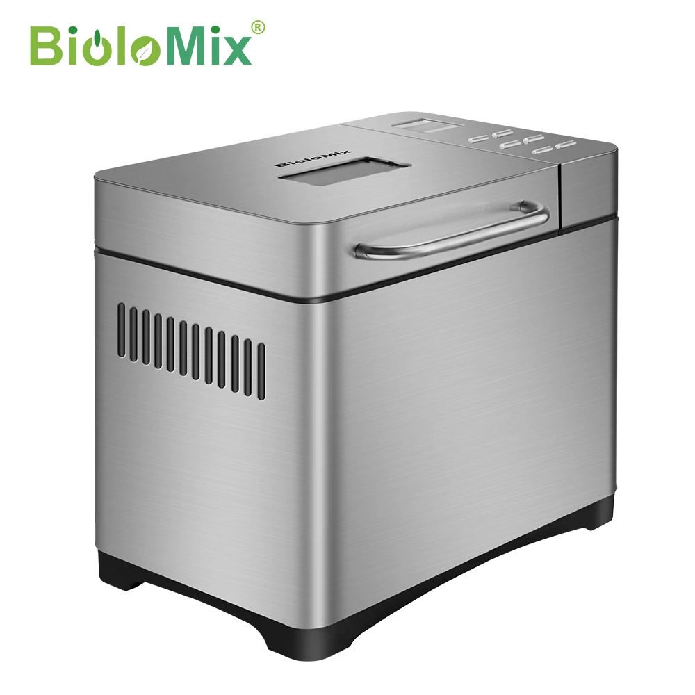 Biolomix – Machine à pain automatique en acier inoxydable, 1KG, 19 en 1, 650W, Machine à pain Progra
