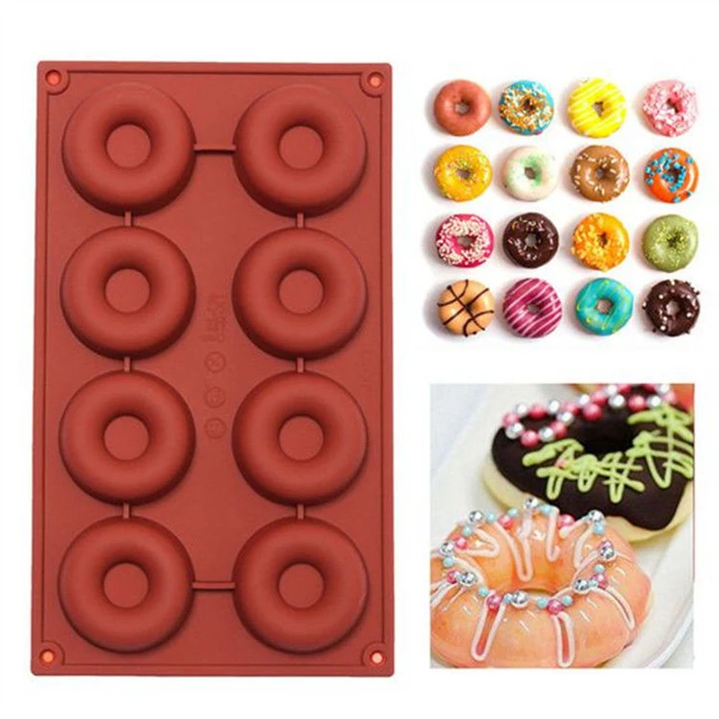 Fabricant de beignets en Silicone 3D, bricolage, pâtisserie, biscuits, chocolat, moules ronds, Muffi