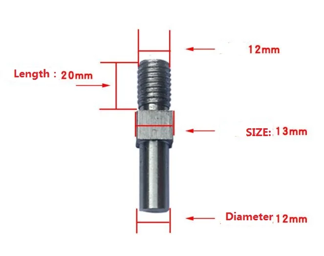 Pièces de hachoir à viande No.22, vis à arbre carré en acier inoxydable de 12mm de diamètre