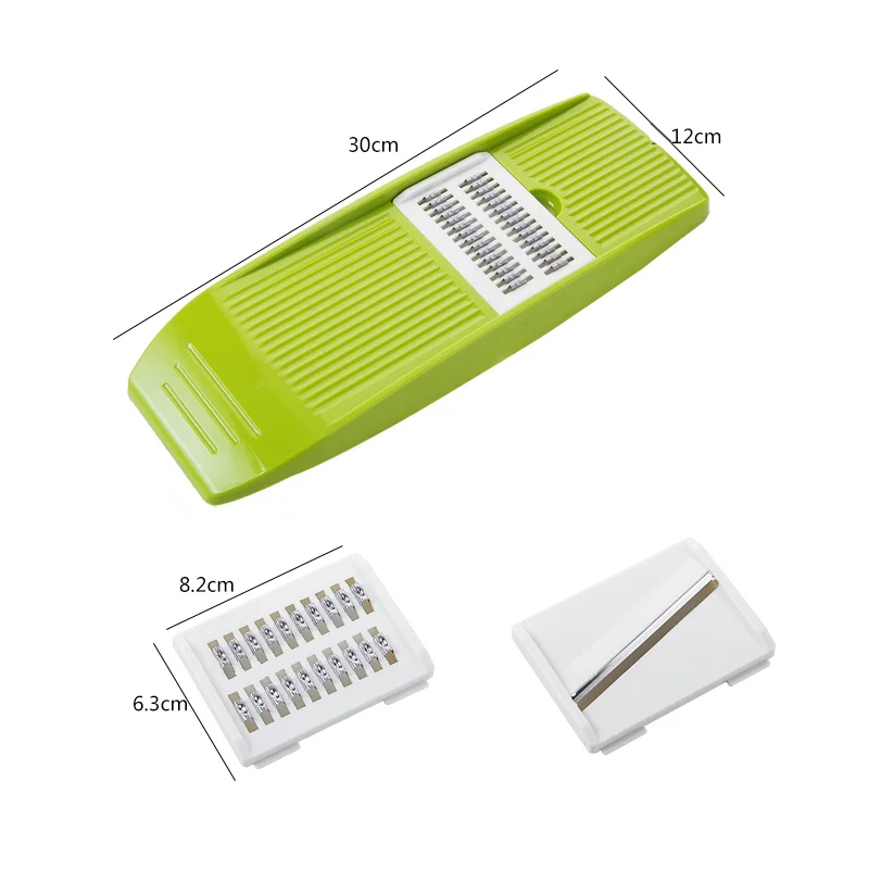 LMETJMA trancheuse à mandoline trancheuse à légumes en acier inoxydable avec 3 lames trancheuse à Ju