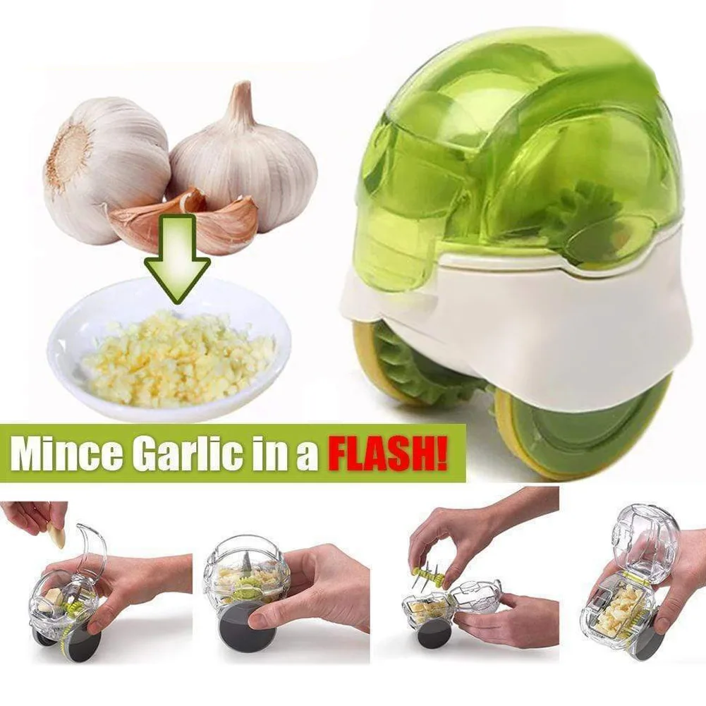 Hachoir à ail créatif, rouleau, broyeur à ail, râpe, outils de broyage de légumes, accessoires de cu