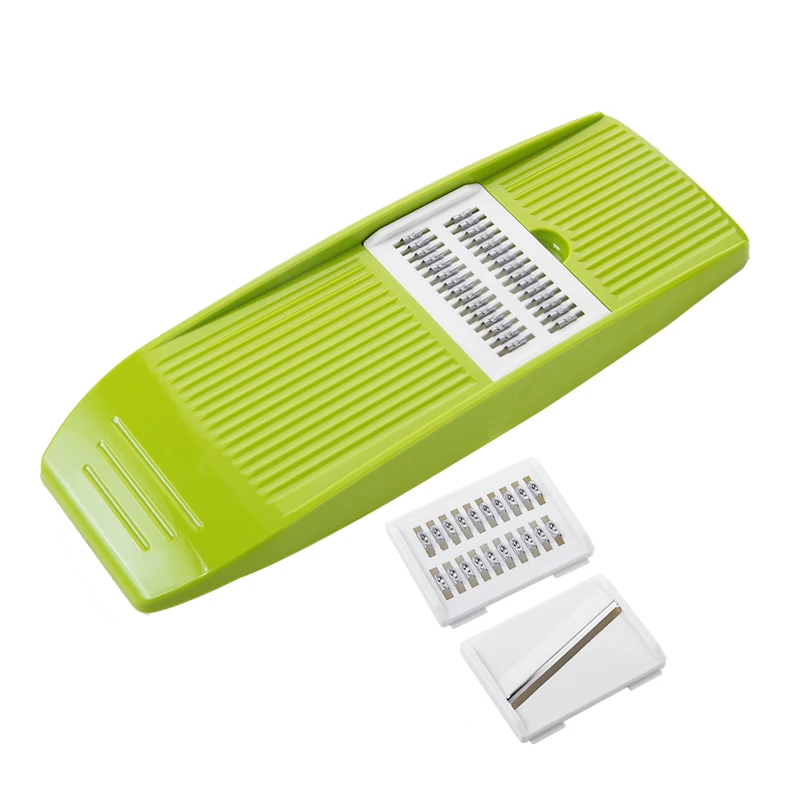 LMETJMA trancheuse à mandoline trancheuse à légumes en acier inoxydable avec 3 lames trancheuse à Ju