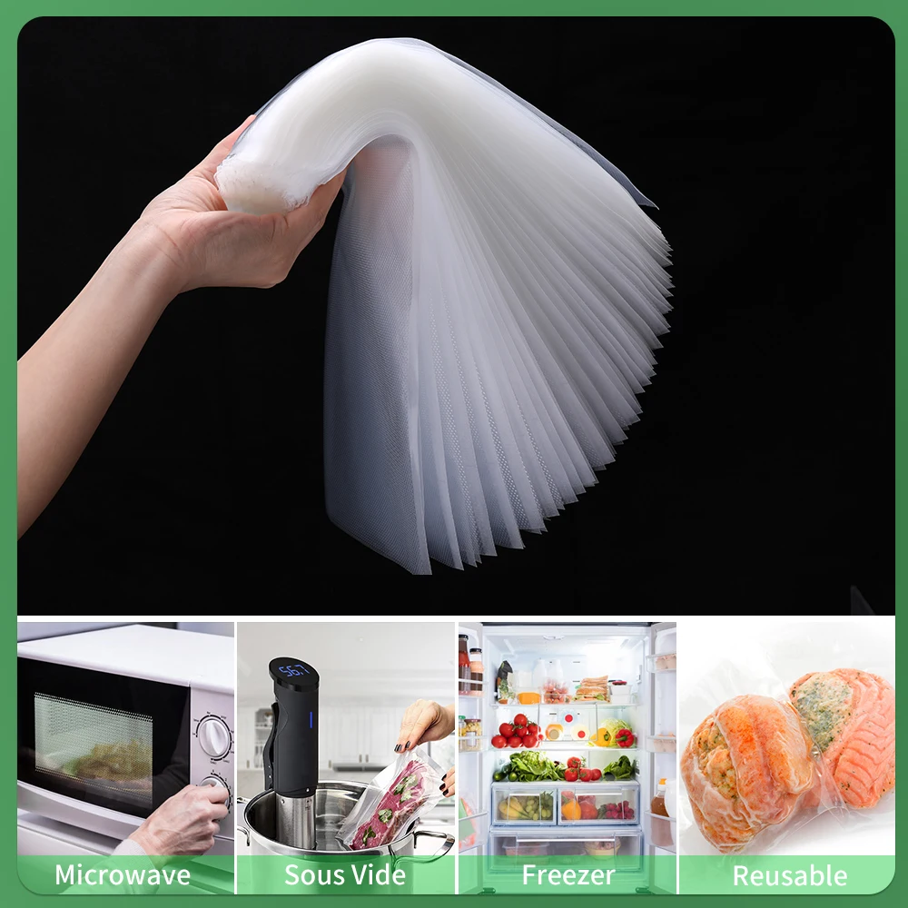 SaengQ – sacs sous vide de cuisine pour aliments, Machine d'emballage sous vide, sac de stockage des