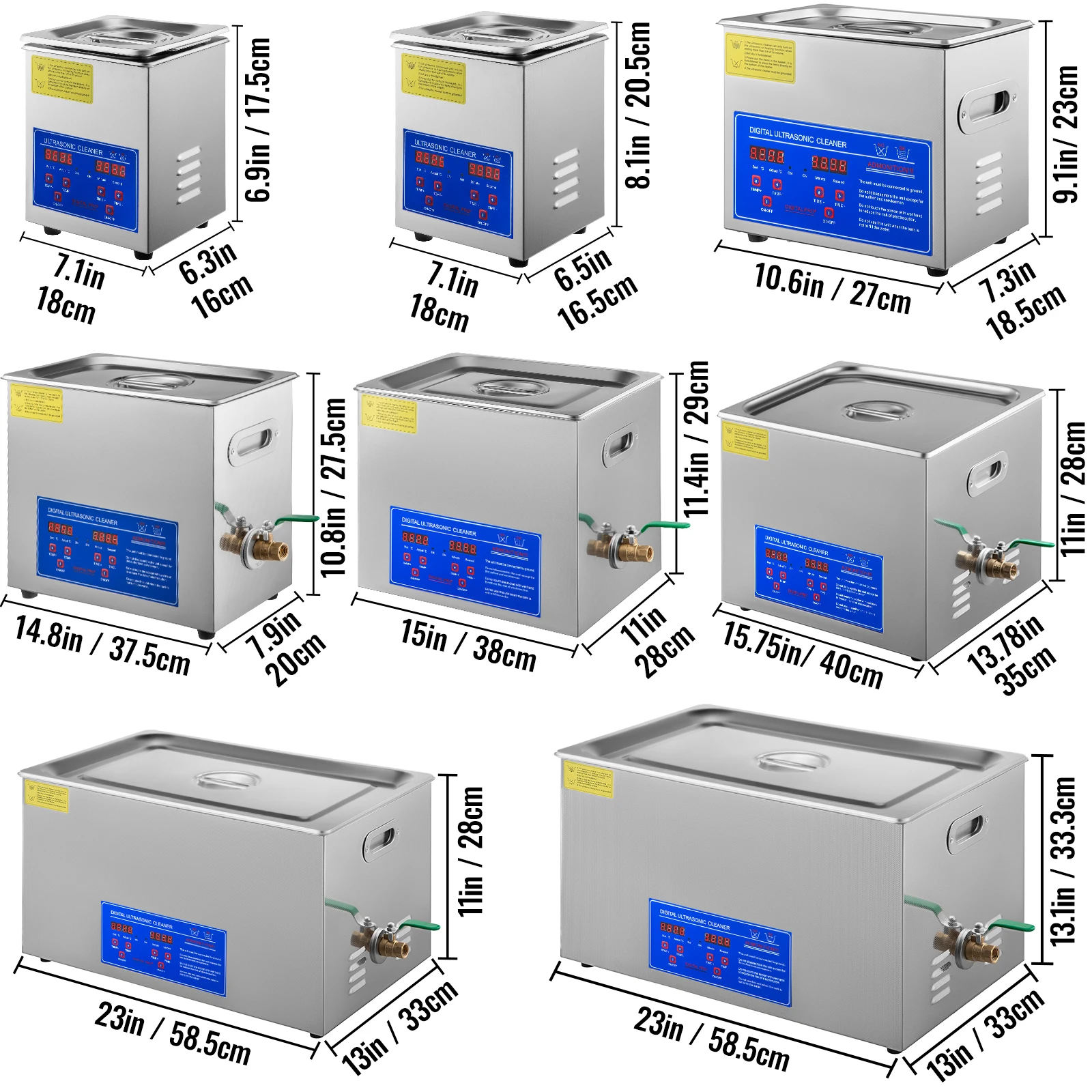 SucceBuy 1.3L 2L 3L 6L 10L 15L 22L 30L nettoyeur à ultrasons lave-vaisselle Machine à laver Portable