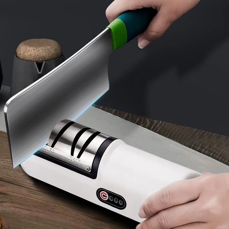 Affûteur de couteaux électrique de cuisine multifonctionnel automatique professionnel 4 vitesses aff