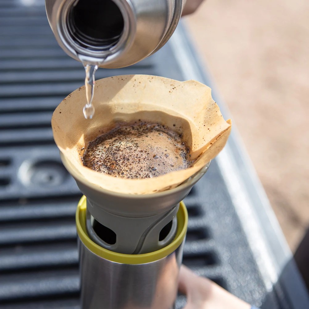 WACACO-Cafetière goutte à goutte portable en acier inoxydable, avec filtre en papier 10 cônes