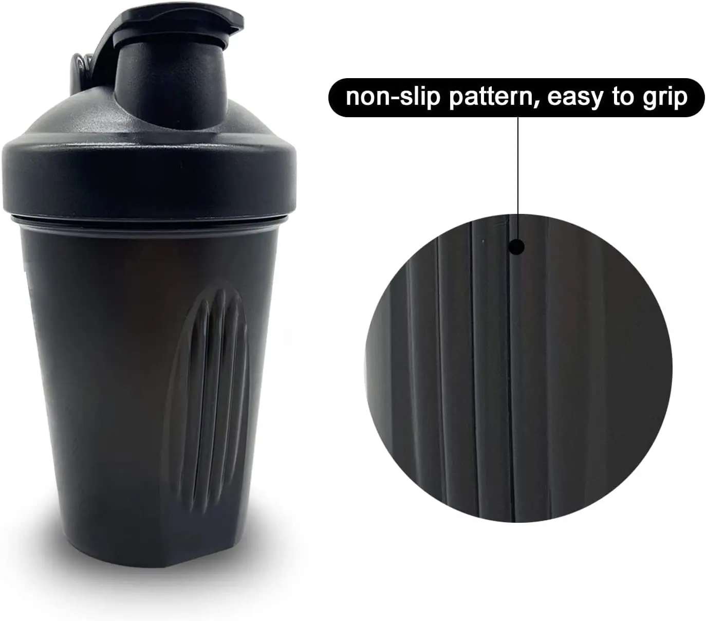 Leeseph Shaker Bottle avec boules Shaker Bouteille Shaker à boisson anti-fuite pour Shake et pré-ent
