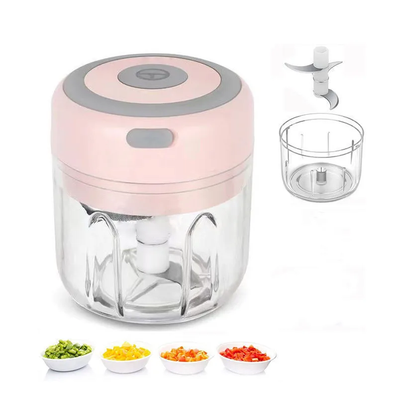 Hachoir à ail électrique de 250ML, hachoir à légumes, hachoir alimentaire, Mini hachoir à oignon USB