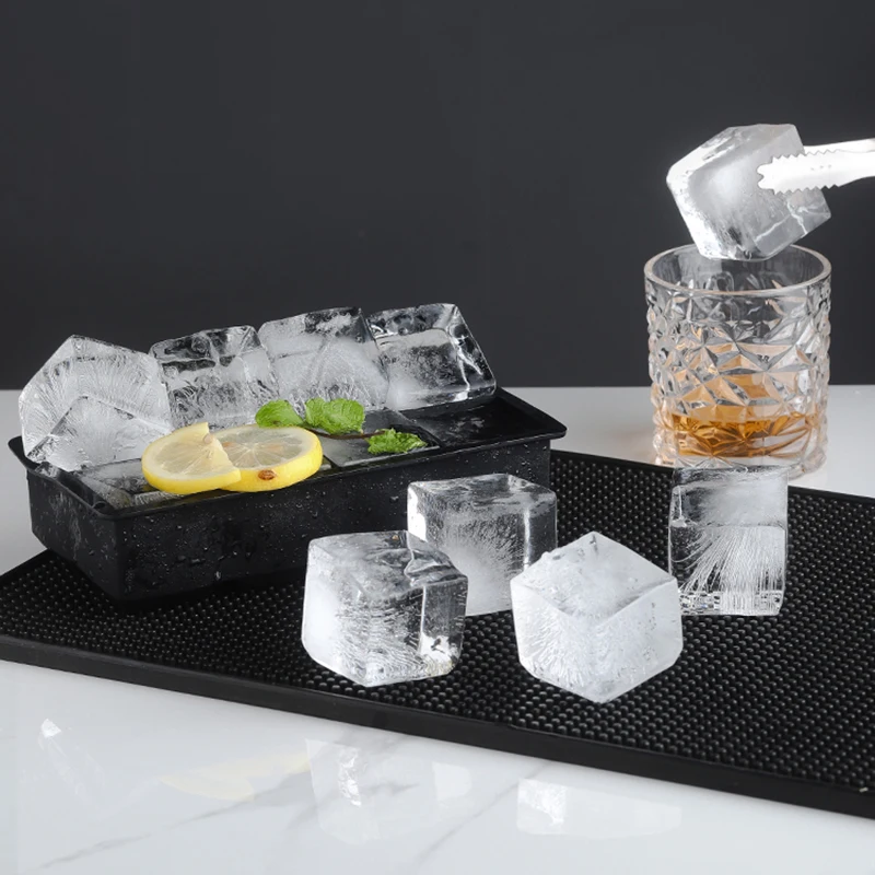 4/6/8/15 grille grand plateau à glace moule géant Jumbo grand Silicone de qualité alimentaire Cube à
