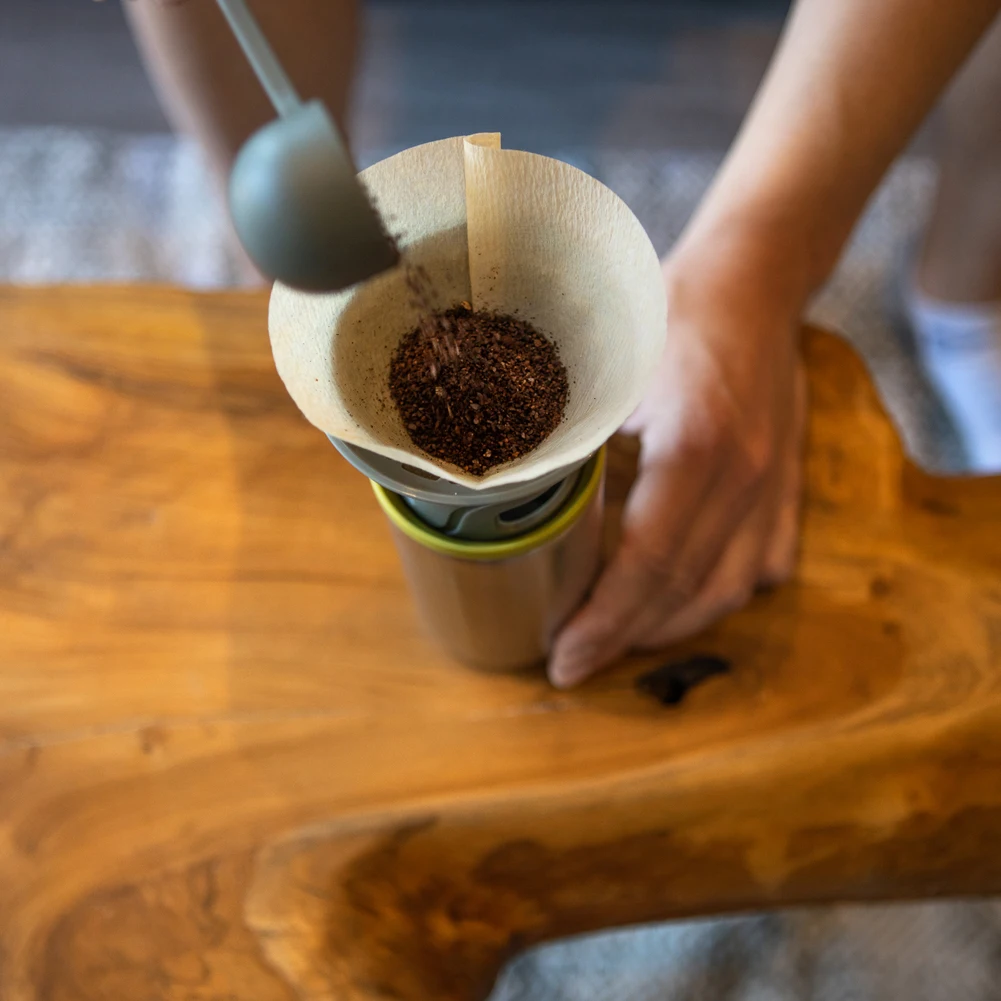 WACACO-Cafetière goutte à goutte portable en acier inoxydable, avec filtre en papier 10 cônes