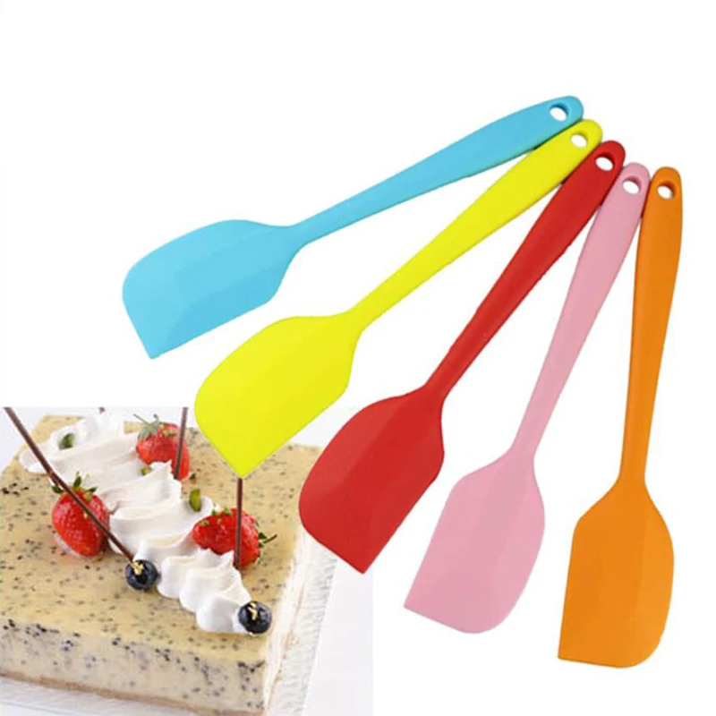 Spatule à gâteau crème en Silicone à Long manche de 21cm, mélange de pâte, grattoir de cuisson, bros