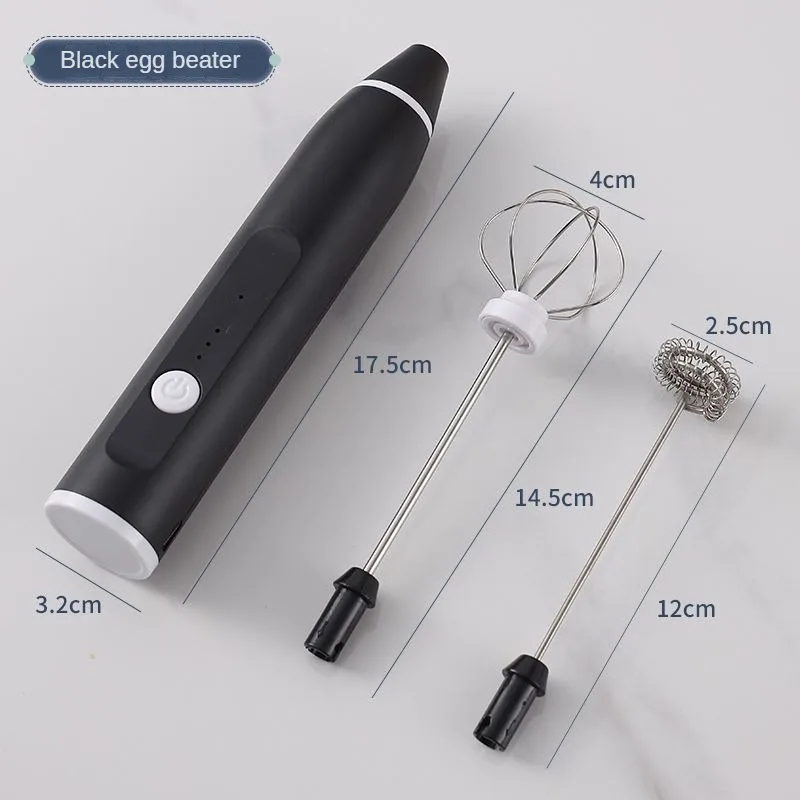 Mousseur à lait électrique, mélangeur à café portable, batteur à œufs rechargeable à 3 vitesses, out