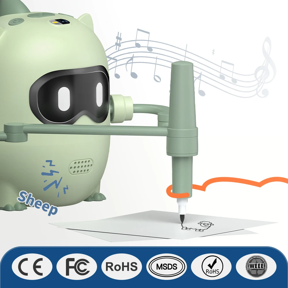 Robot de Dessin Intelligent IA Éducatif Précoce Interactif pour Enfants, Éveil Artistique Automatiqu