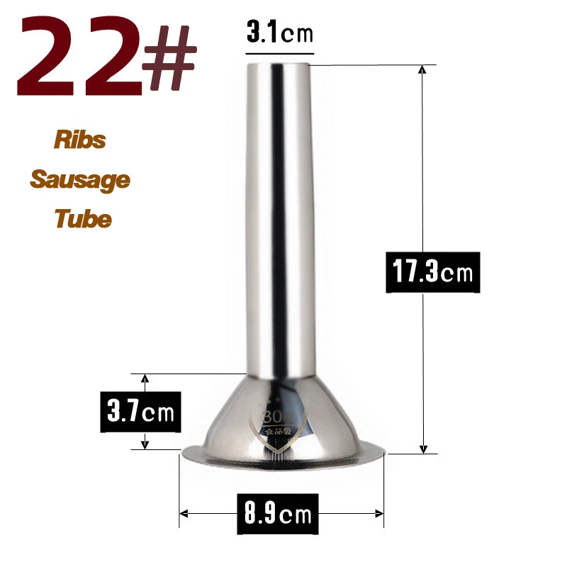 Entonnoir de remplissage de saucisses en acier inoxydable, hachoir à viande, buse de remplissage, Tu