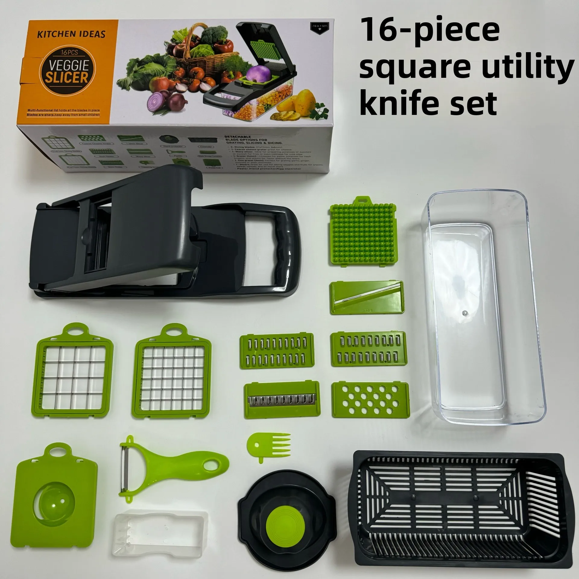 Trancheuse professionnelle de type hachoir de cuisine 16X1, hachoir alimentaire multifonctionnel, ha