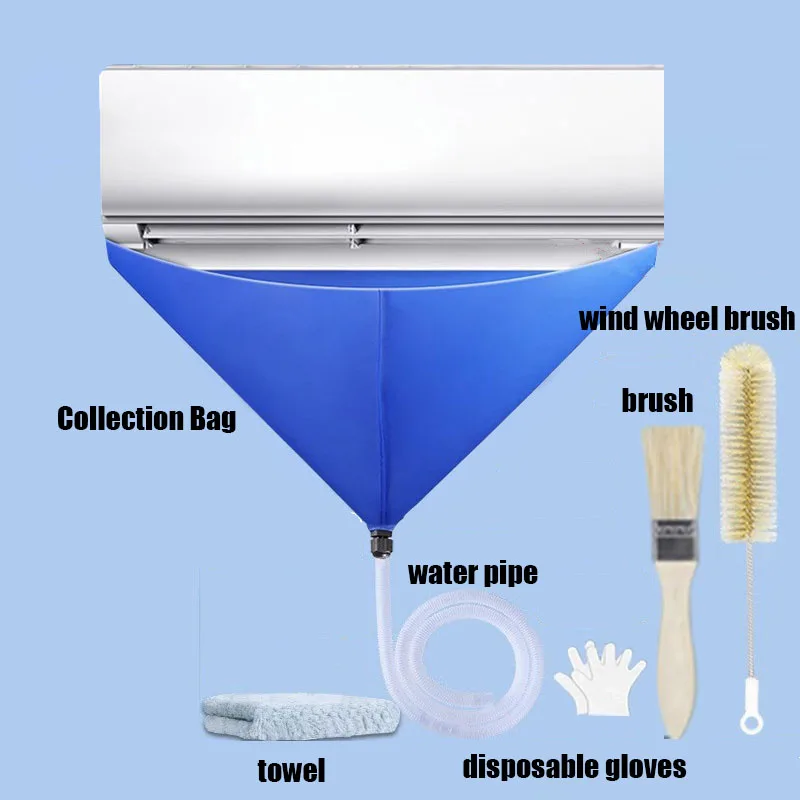 Kit de nettoyage de climatiseur 1 pièce : sac de drainage étanche pour le lavage et le vidage de l'e