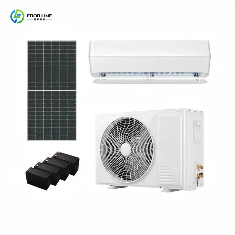 Climatiseur solaire hors réseau monté sur toit, unité de refroidissement solaire DC pour maison et c