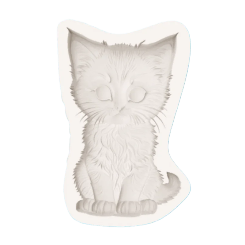 Moule en silicone chaton mignon, moule en silicone fait maison pour chocolat, fondant et desserts