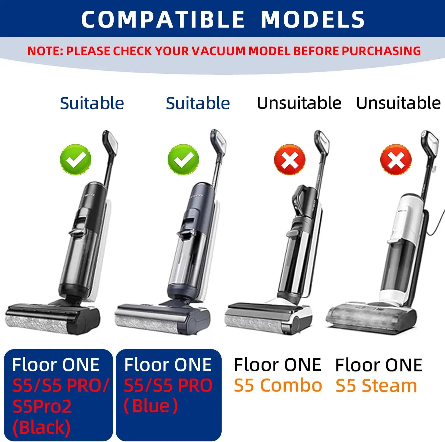 IFloor ONE S5 rouleau de brosse et filtre HEPA de remplacement pour aspirateur sec et humide sans fi