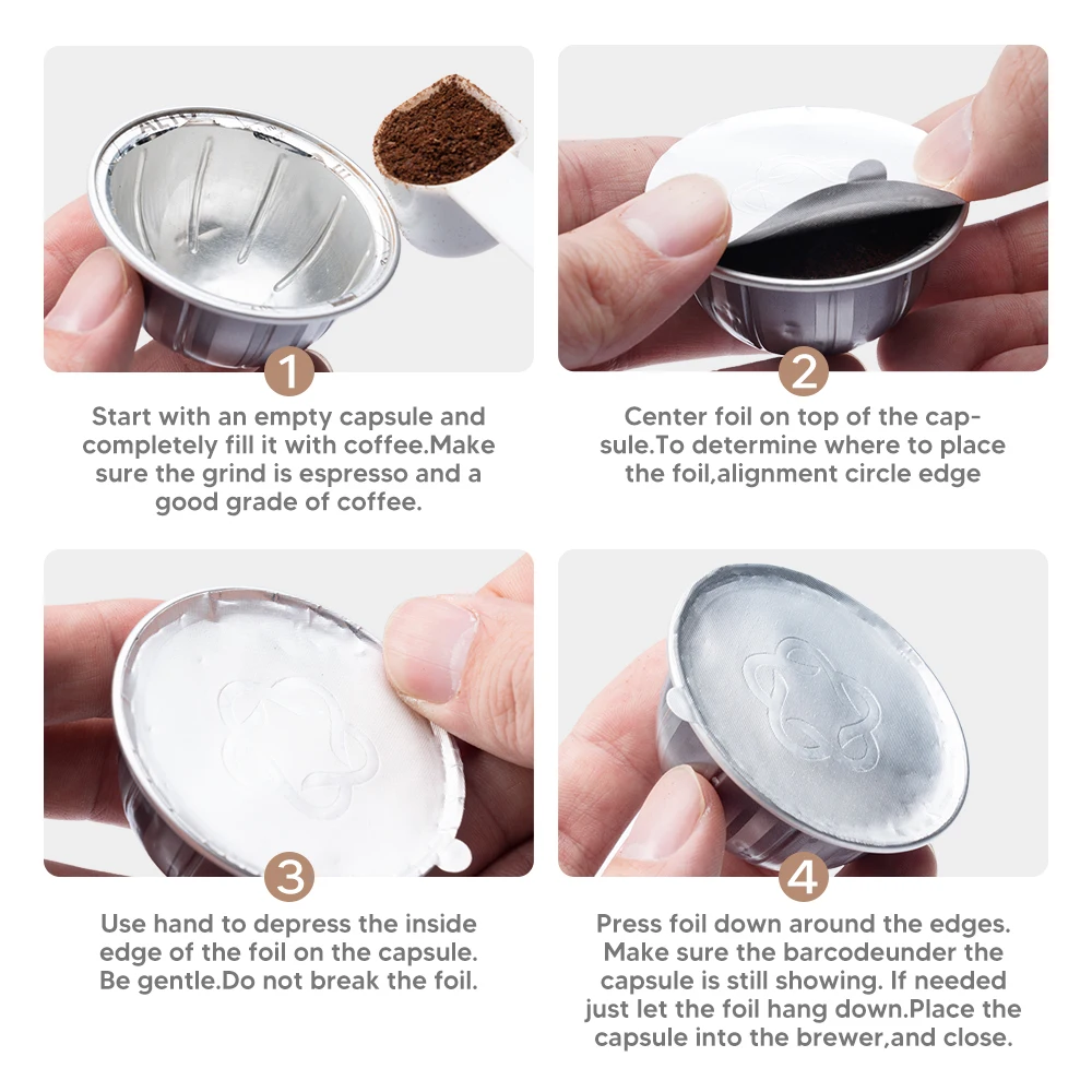 Icafilas jetable Nespresso Vertuo café Capsule joint feuilles d'aluminium crème café filtre couvercl