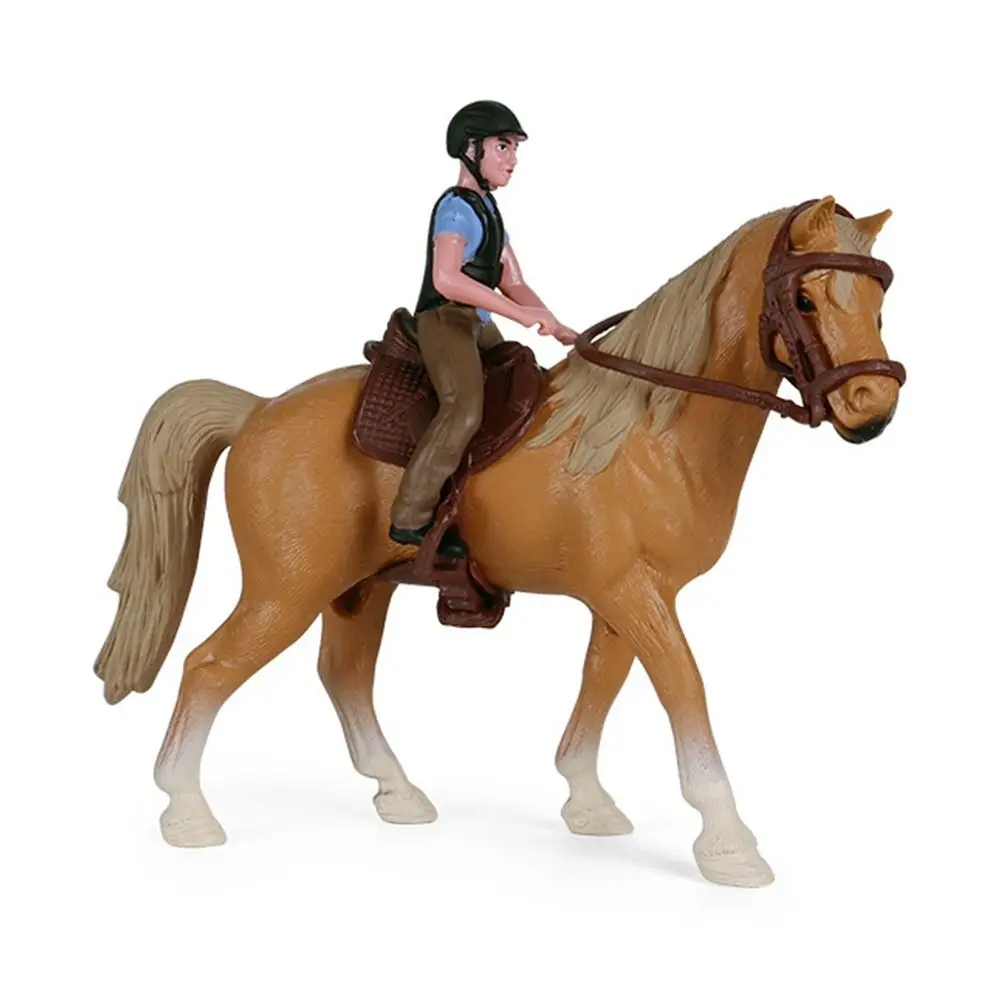 Figurine de cavalier Élréaliste, modèle de cheval réaliste, animal de ferme, simulation en plastique