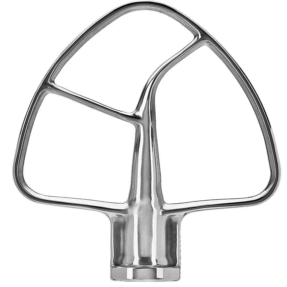 Batteur plat en acier inoxydable pour batteur sur socle KitchenAid à tête inclinable et 4,5-5 Qt, ac