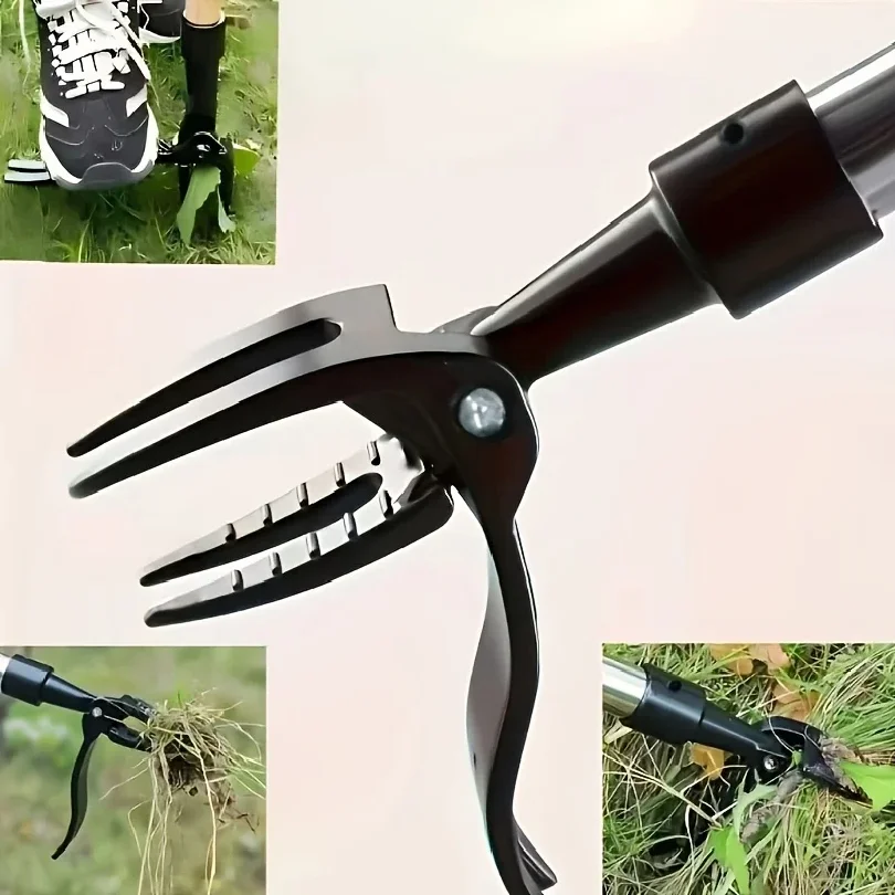 1 pièce Tête d'outil désherbeur à 4 griffes - Extracteur de racines professionnel pour les mauvaises