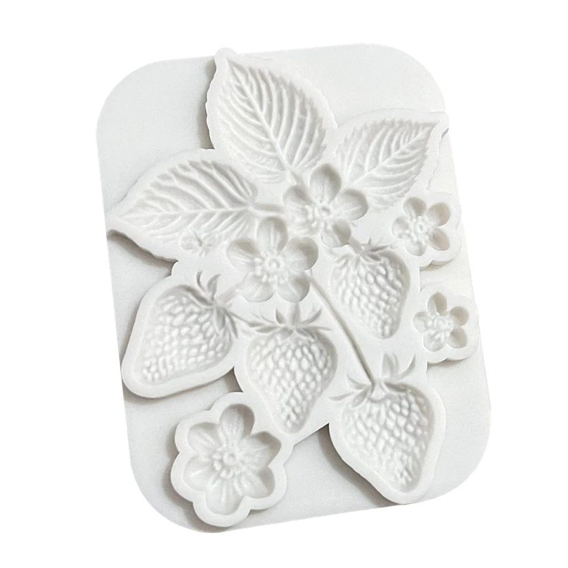 Moule de cuisson de gâteau en Silicone, fraise, Cupcake au chocolat, outils en résine, outils de déc