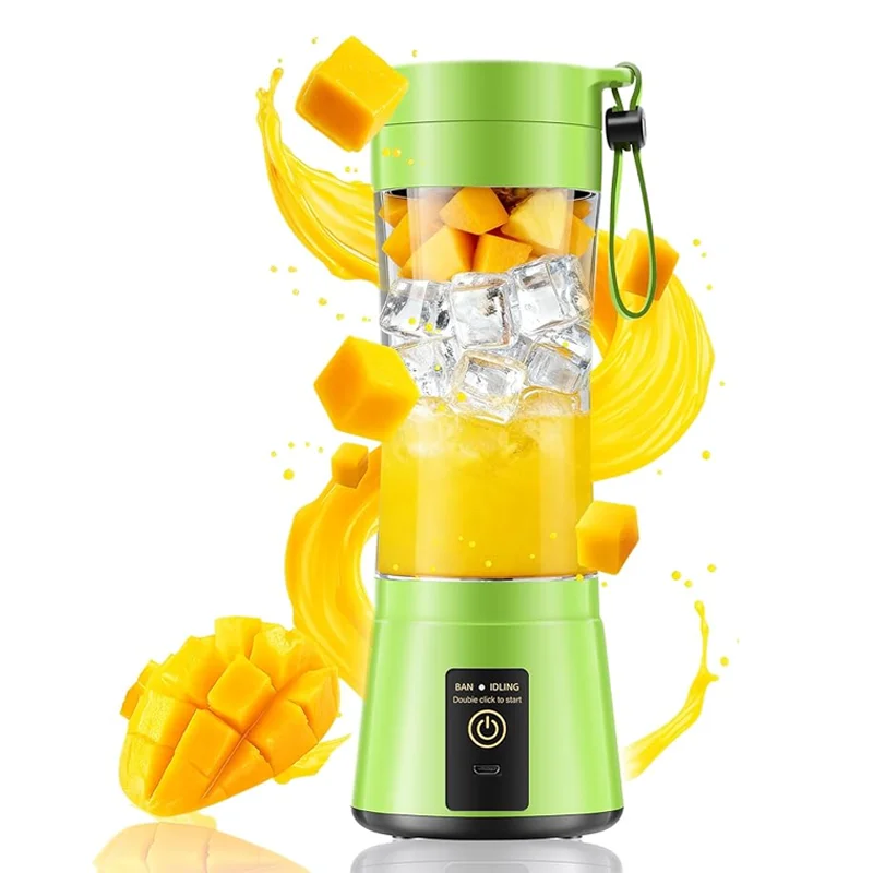 Mixeur de jus domestique 380 ml, mini-presse-agrumes électrique rechargeable par USB, mixeur de smoo