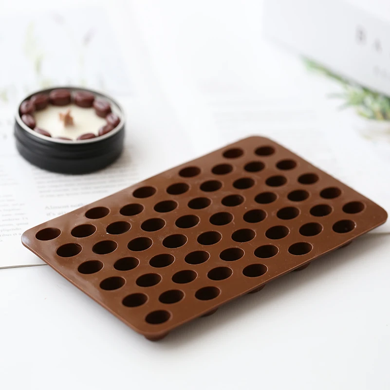 Moule à chocolat en forme de grains de café, outil de cuisson en silicone fait à la main
