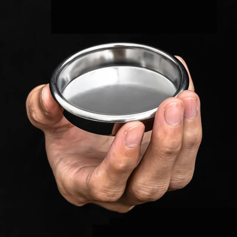 Bol de nettoyage pour filtre à café en acier inoxydable 51mm 54mm 58mm, tasse de rinçage non poreuse