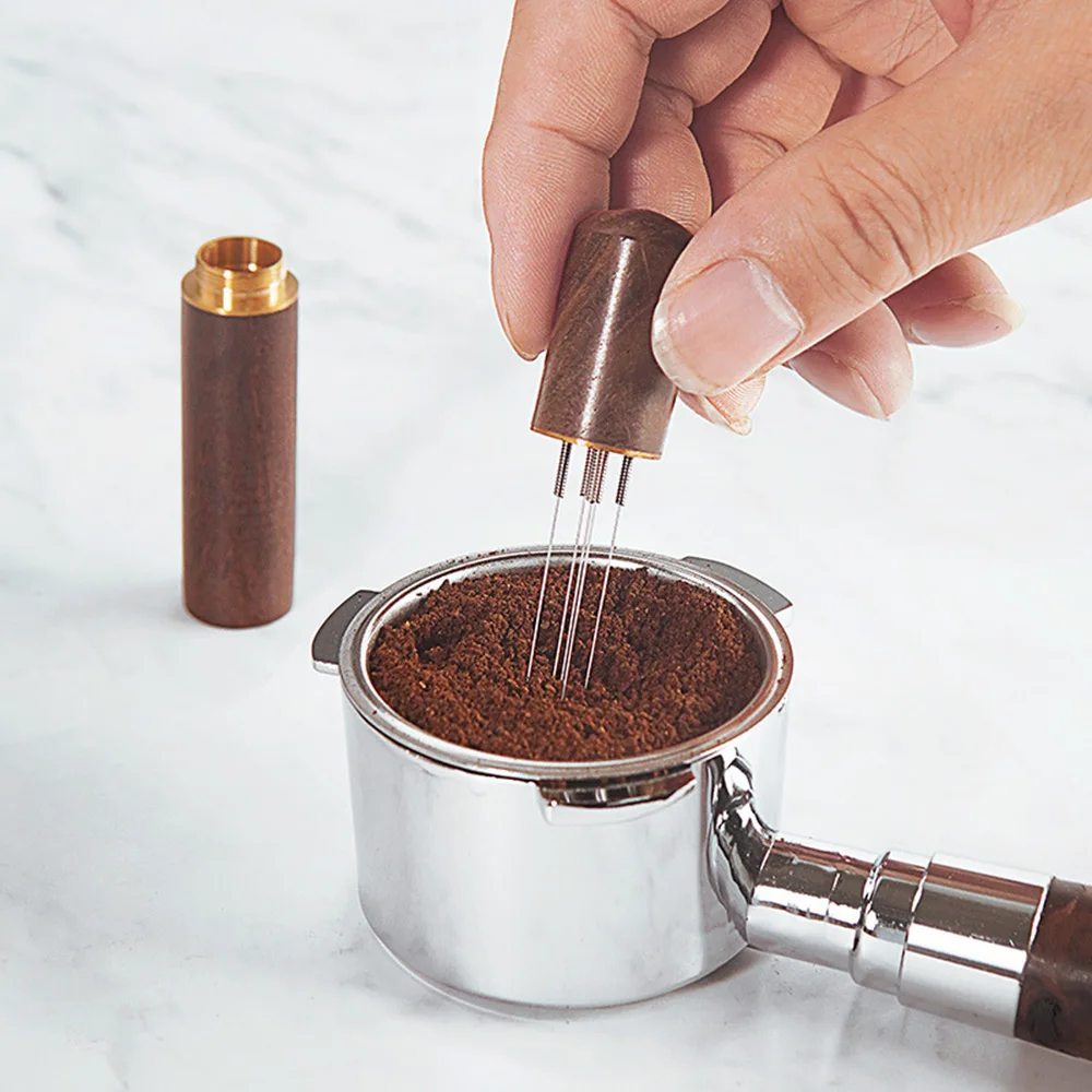 Agitateur de poudre à expresso en acier inoxydable, distributeur de doseur de café, niveleur, outils