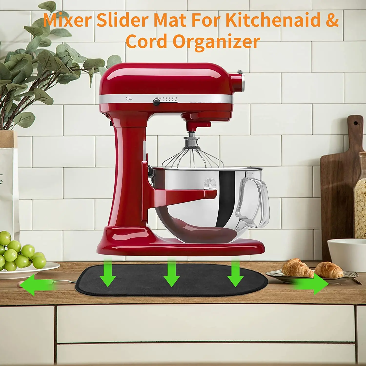 Tapis coulissant pour mélangeur Kitchenaid, tapis coulissant pour mélangeur sur socle, tapis couliss