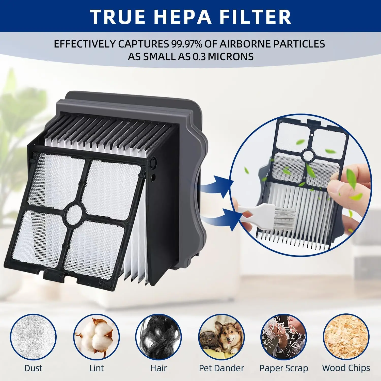 IFloor ONE S5 rouleau de brosse et filtre HEPA de remplacement pour aspirateur sec et humide sans fi