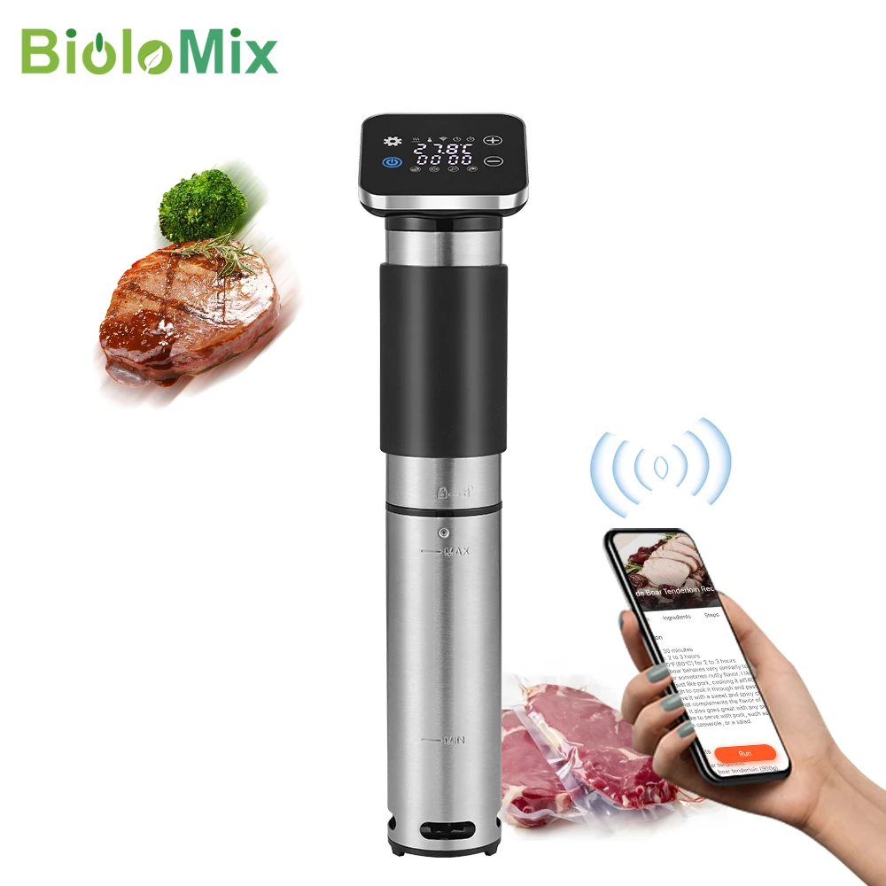 BioloMix – cuiseur Sous Vide WiFi en acier inoxydable, 5ème génération, étanche IPX7, circulateur à 