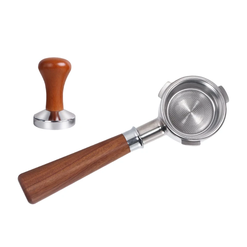 Hiinvasif-Porte-filtre en poudre de café sans fond, distributeur de Tmaper en acier inoxydable 304,
