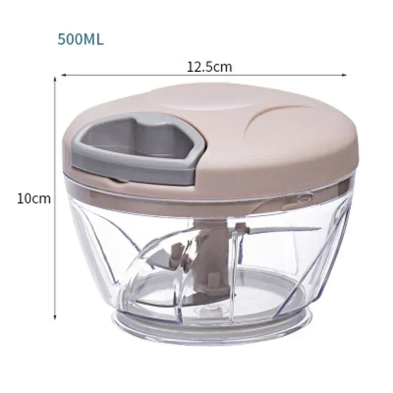 Hachoir à ail manuel rotatif 500/900ML, coupe-légumes, trancheur de fruits et d'ail, Gadget de cuisi