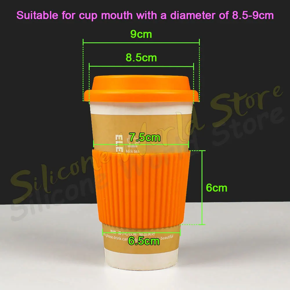 Silicone World 2 pièces/ensemble couvercle de tasse à café en Silicone isolation thermique manchon d