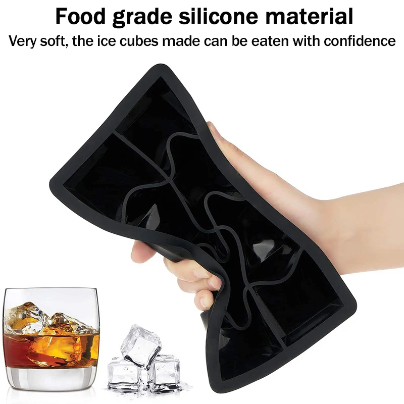 4/6/8/15 grille grand plateau à glace moule géant Jumbo grand Silicone de qualité alimentaire Cube à
