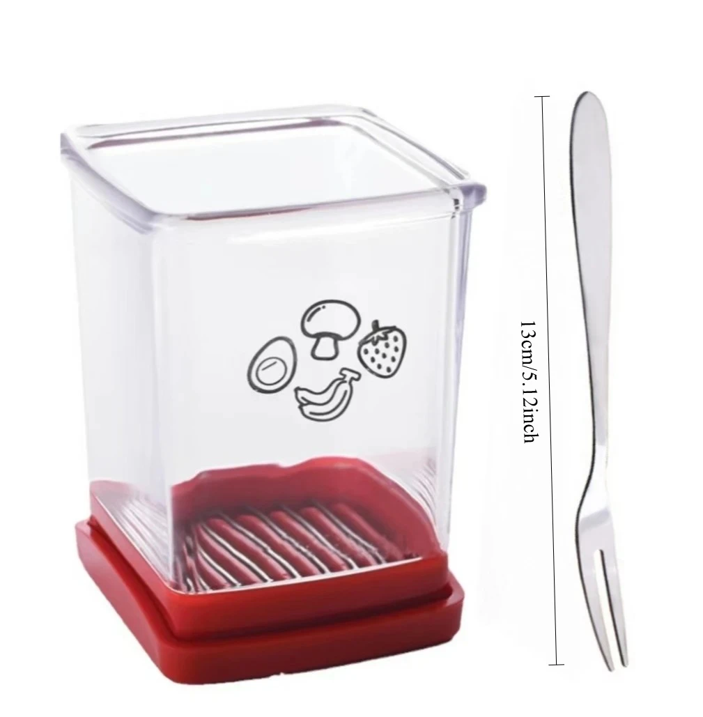 Coupe-fraises - Trancheuse à fruits avec récipient - Hachoir à aliments souple professionnel - Gadge