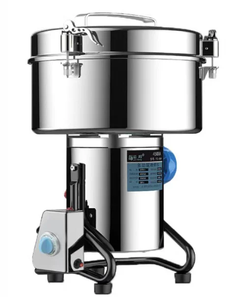 Moulin à café électrique en acier inoxydable, broyeur de farine de médecine commerciale, broyeur de 
