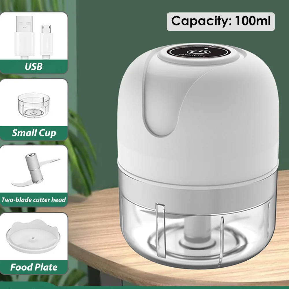 Mini presse-ail électrique sans fil USB 100/250ml presse hachoir légumes Chili hachoir à viande hach