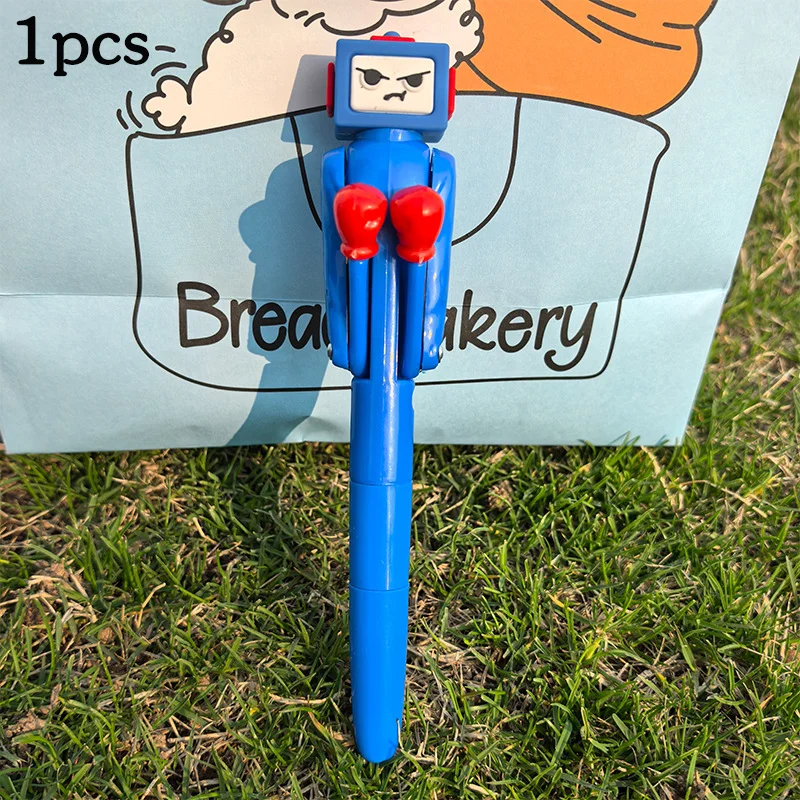 Stylo robot de boxe / Stylo accessoire pour cheveux en peluche avec bras de frappe, stylo de signatu