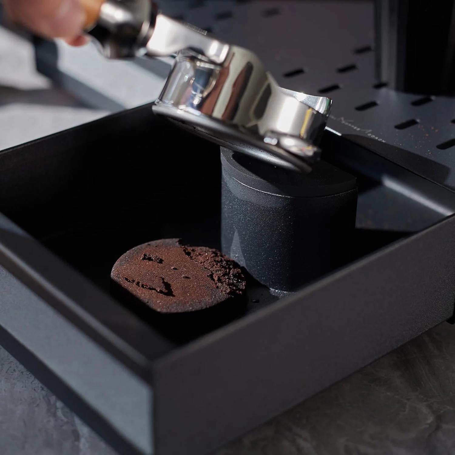MUVNA – boîte à expresso pour bar, boîte de rangement pour café, conteneurs à expresso en métal à do