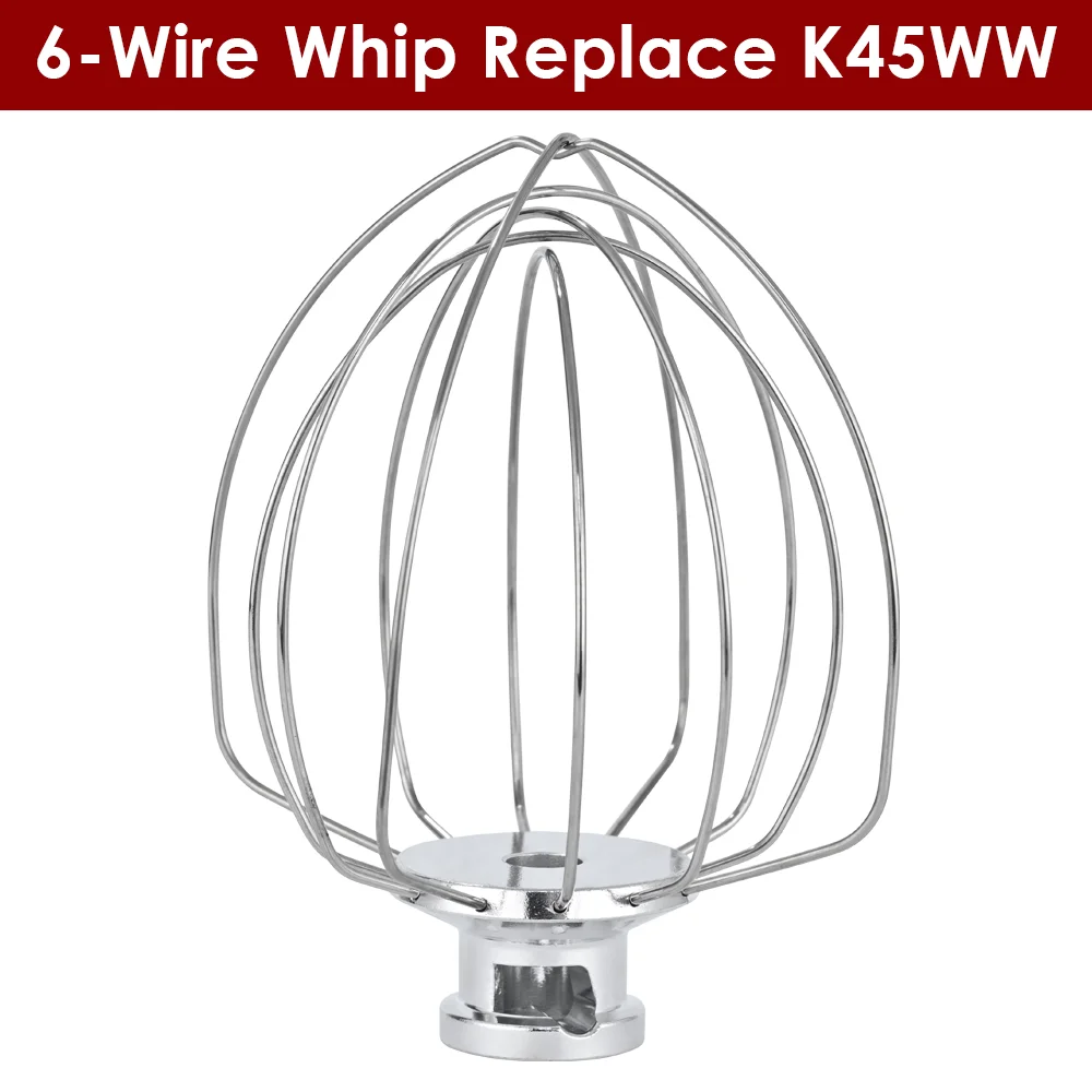 Fouet en fil d'acier K45WW pour mélangeur à tête inclinable KitchenAid Artisan Series, bol de 4,5 et