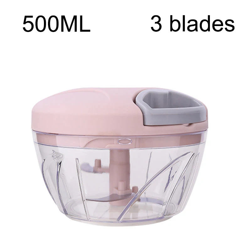 Hachoir à viande manuel 500/900ML, hachoir à ail rotatif, presse-ail, coupe-oignon et légumes, acces