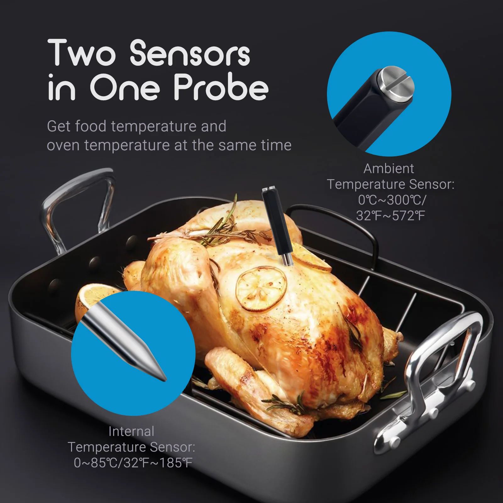 Nouveau thermomètre alimentaire à viande sans fil pour four gril BBQ fumeur cuisine intelligent numé