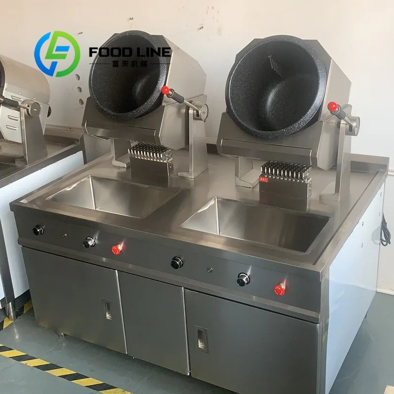 Robot de cuisine commercial intelligent et rapide, wok, riz frit, machine de cuisson intelligente po