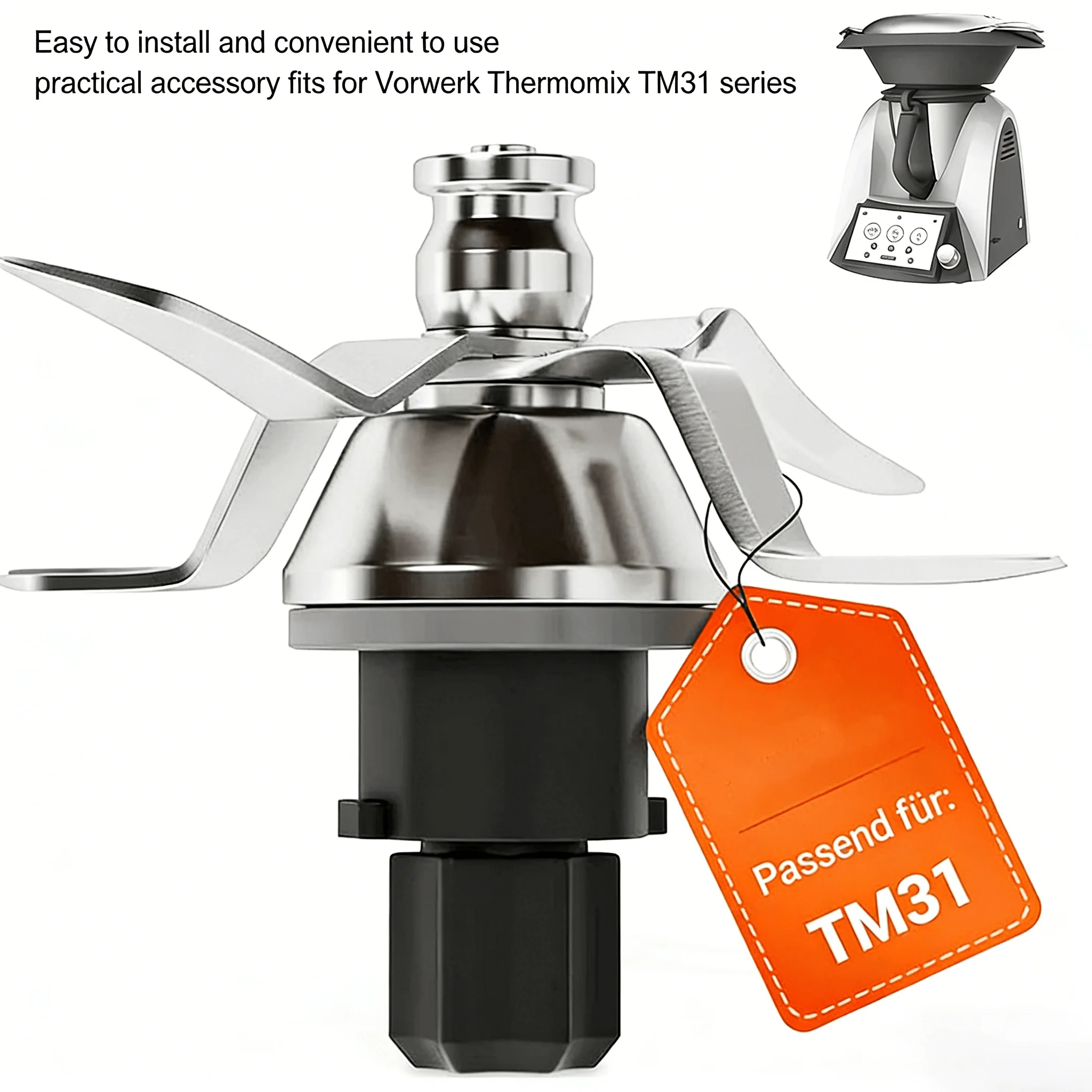 Lame de mélangeur de remplacement pour Vorwerk Thermomix TM31-processeur alimentaire couteau à mélan